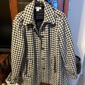 CJ Banks 2X womens houndstooth coat